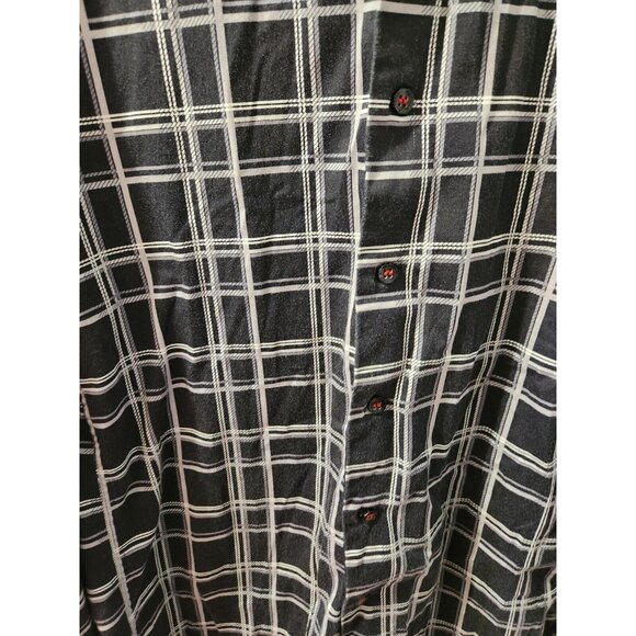 Au Noir Men Long Sleeves Shirt Black And White Size 6 - Picture 2 of 11